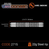 WINMAU JULES VAN DONGEN STEEL TIP DARTS - 22GM