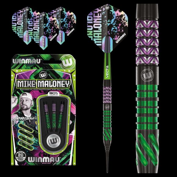 WINMAU MIKE MALONEY SOFT TIP DARTS - 20GM